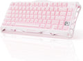 GravaStar Mercury K1 75% Pink Wireless Keyboard, Aluminum Alloy Exoskeleton Design Mechanical Gaming Keyboard, Gasket Hot-Swap Socket, Linear Switches, RGB Backlit