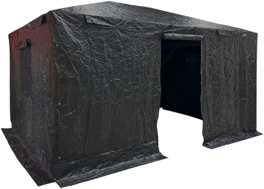 Garden Winds Winter Cover Compatible with The Yardistry YM12944 12' X 16' Tall Hard Top Gazebo – Heavy Duty Protective Enclosure for Outdoor Storage, Waterproof, Windproof and Flame Resistant – Black