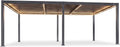 PURPLE LEAF Louvered Pergola 92KS 11.5' x 20.5' with LED Strip Lights Aluminum Modern Outdoor Pergola with Adjustable Louvered Roof for Patio Deck Garden Yard Gray