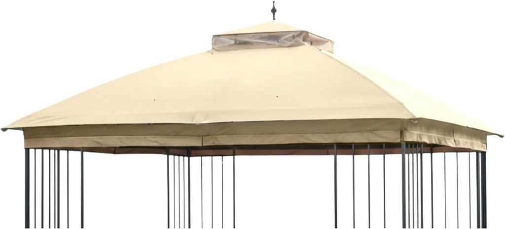 Garden Winds Reinforced Replacement Canopy Top Cover Compatible with The TPGAZ9116A, TPGAZ9116B, TPGAZ9116 Style Selections Stratford 10' x 10' Gazebo - Classic Sand, Riplock 350