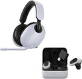 Sony INZONE H9 Wireless Noise Canceling Gaming Headset (White) + Wireless Gaming Earbuds (White)