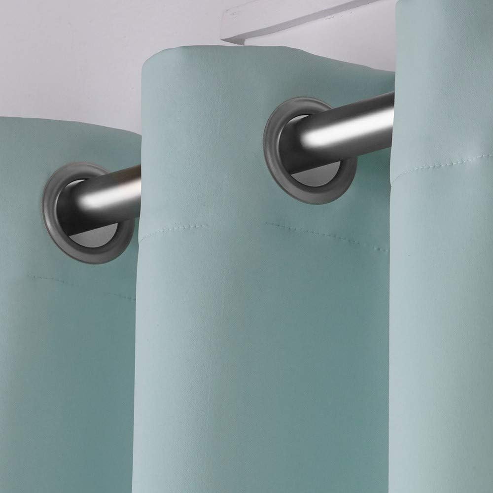 Exclusive Home Curtains Sateen Curtain Seafoam Room Darkening | 52'x84' | Grommet Top | Blackout | Pack of 12