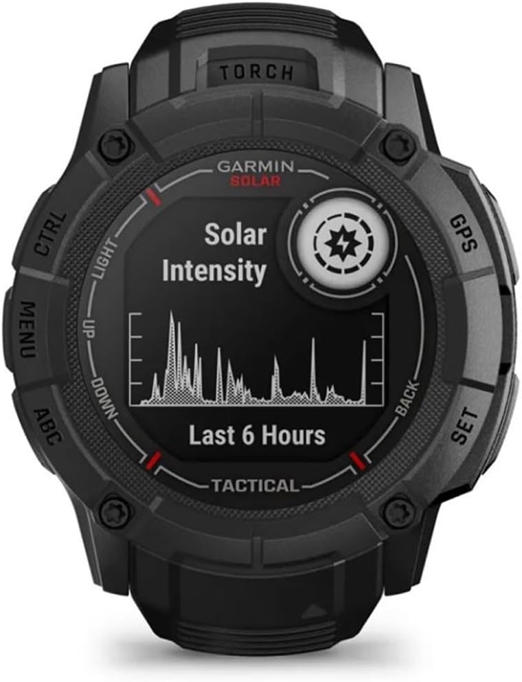 Garmin Instinct 2X Solar - Tactical Edition, Solar Charging, Rugged GPS Smartwatch, Built-in Flashlight, Ballistics Calculator, Black 010-02805-13 Bundle with 2 YR CPS Enhanced Protection Pack