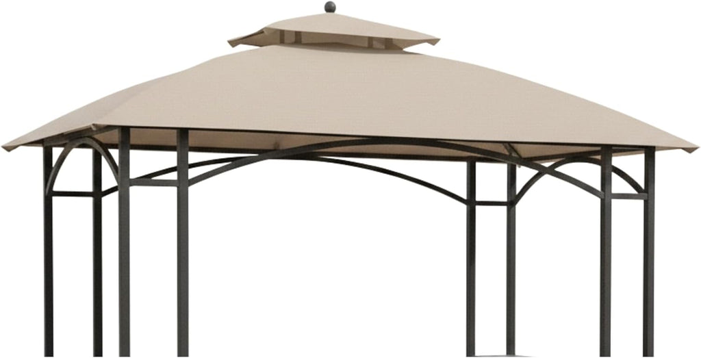 Garden Winds Reinforced RipLock 350 Replacement Canopy Top Cover Compatible with Sheridan 8' x 5' Grill Gazebo Models L-GG040PST, LGC040PST-A - Beige