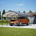 【LuckyNote】 12X20 FT Metal Carport, Outdoor Car Shelter All Weather, Heavy Duty Outdoor Galvanized Car Shelter for Car Boat Truck and SUVs Black,The Package Will be Shipped in 3 Separate parcels