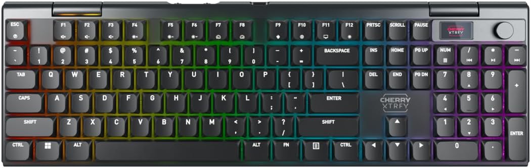 MX 10.1 Wireless | Cordless Low-Profile Gaming Keyboard | Rotary LCD Knob | RGB Lighting | Slim Aluminum