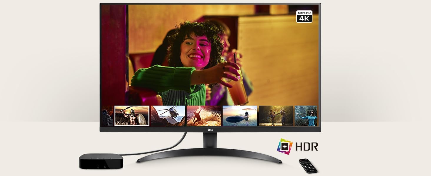 LG 32-Inch Ultrafine 4K UHD (3840x2160) Monitor with HDR10, 90% DCI-P3, Built-in Speakers, OnScreen Control, HDMIx2 and DisplayPort