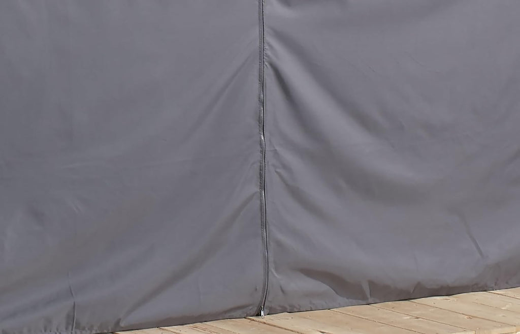 Sojag Grey Curtains for Monaco/Messina/Mykonos Gazebos, 12 ft. x 16 ft., Spun Polyester, Outdoor Shades