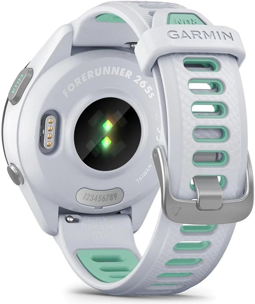Garmin 010-02810-04 Forerunner 265S GPS Smartwatch Whitestone/Neo Tropic | Official USA Partner Model | Bundle with Deco Essentials Exclusive CPS 26 Month Protection Pack
