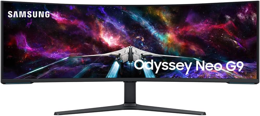 Samsung 57' Odyssey Neo G9 Dual 4K UHD Quantum Mini-LED Curved Gaming Monitor Bundle with Tech Smart USA Elite Suite 18 Standard Editing Software Bundle + 2 Year CPS Enhanced Protection Pack