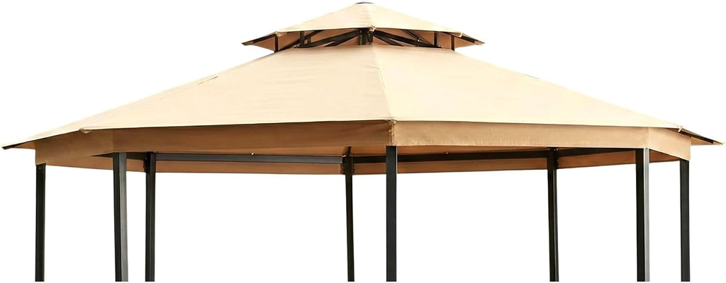 Garden Winds Reinforced Replacement Canopy Top Cover Compatible with The TPG8061, DH-TPG-8061-1N Star Octagon Gazebo - Classic Sand, Riplock 350