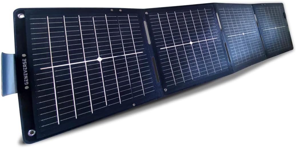 Geneverse 1210Wh Solar Generator Bundle: 1X HomePower ONE PRO Power Station (3X 1200W AC Outlets) + 2X 100W Mini Solar Panels. Indoor-Safe, LiFePO4 Backup Battery Generator for Home. (60-GVUS-SG2M2)