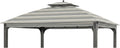Garden Winds Durable 350 Replacement Canopy Top Compatible with Shadow Creek 10' x 12' Gazebo Model L-GZ1140PST - Stripe Stone