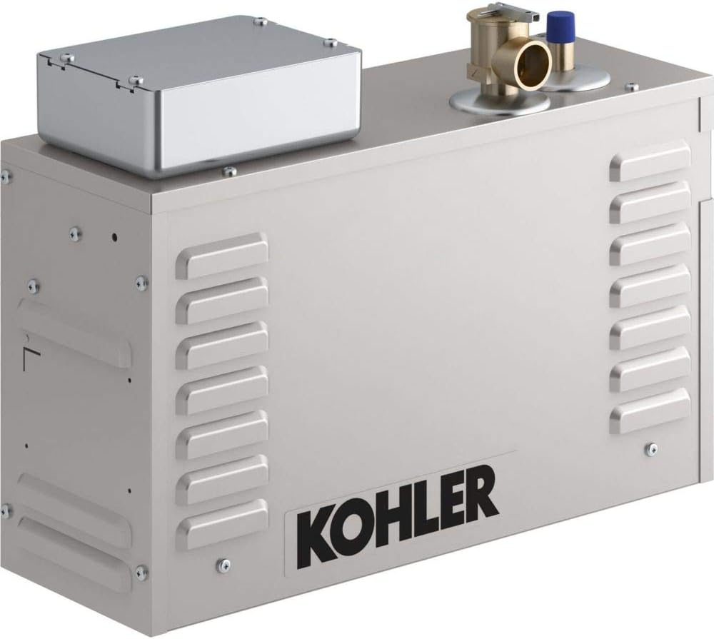 KOHLER 5525-NA Invigoration Residential Steam Generator with Fast-Response, Constant Steam and Power Clean, 5 kW