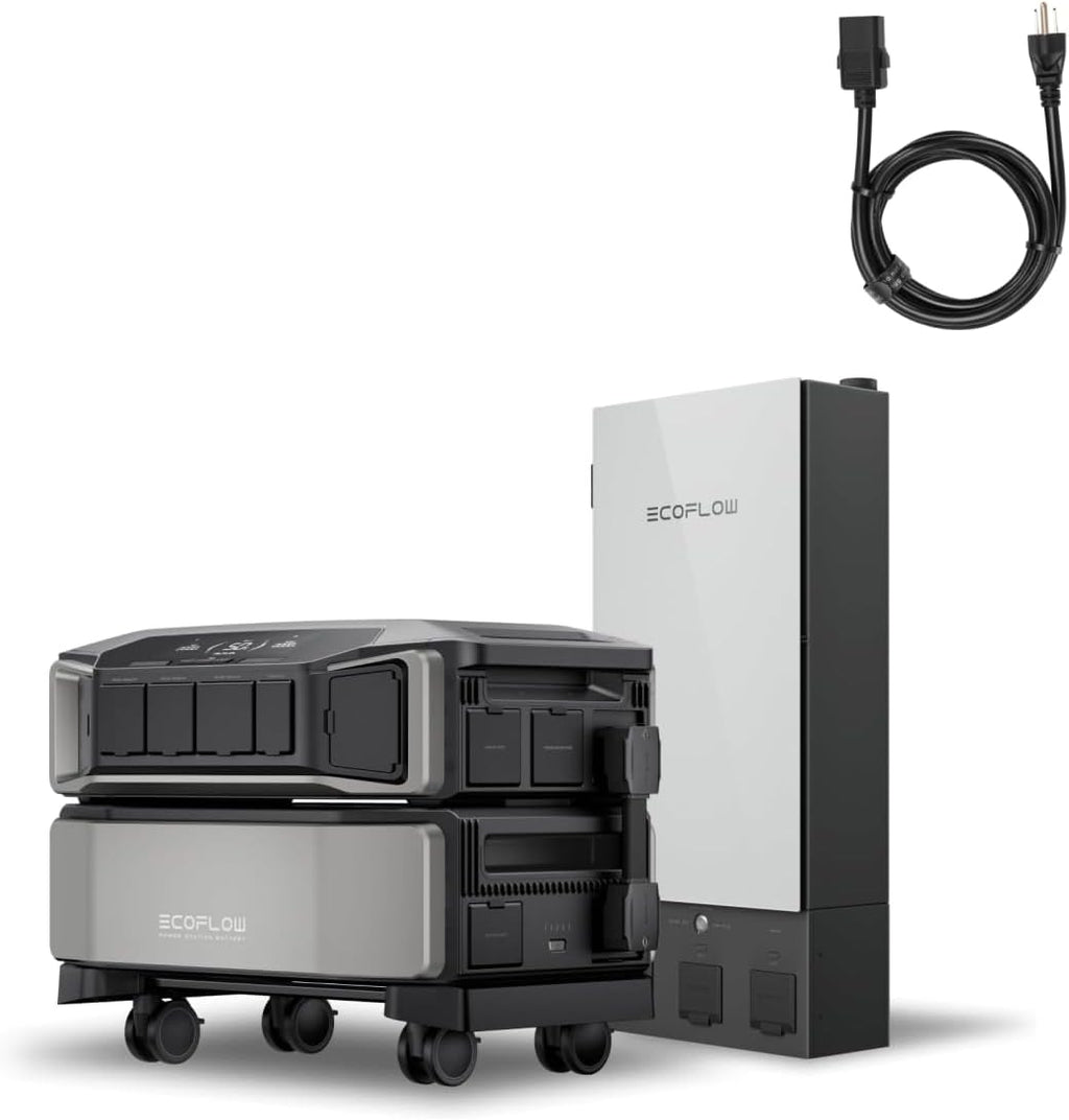 EF ECOFLOW DELTA Pro Ultra with Smart Home Panel 2 with AC cable, 6144Wh Power Station, Lifepo4 Battery Backup Expandable to 90kWh,120/240V 7200W AC Output, Solar Generator for Home Use