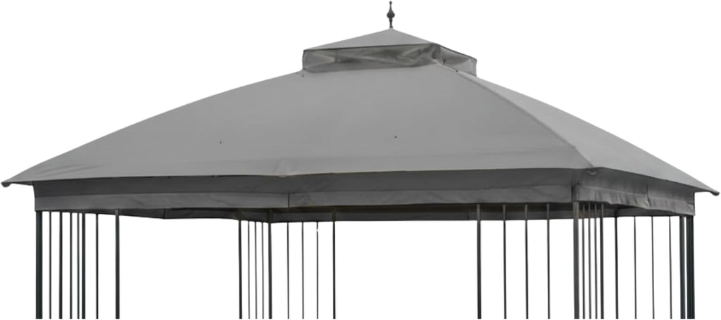 Garden Winds Reinforced RipLock 350 Replacement Canopy Top Cover Compatible with Style Selection 10' x 10' Gazebo Models TPGAZ9116A, TPGAZ9116B, TPGAZ9116 - Slate Gray