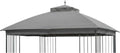 Garden Winds Reinforced RipLock 350 Replacement Canopy Top Cover Compatible with Style Selection 10' x 10' Gazebo Models TPGAZ9116A, TPGAZ9116B, TPGAZ9116 - Slate Gray