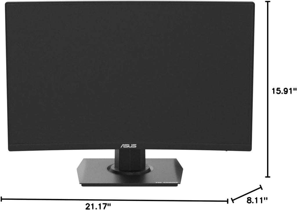 ASUS TUF Gaming 23.6' 1080P Curved Monitor (VG24VQE) - Full HD, 165Hz, 1ms, Extreme Low Motion Blur, Adaptive-Sync, FreeSync Premium, Shadow Boost, VESA Mountable, DisplayPort, HDMI