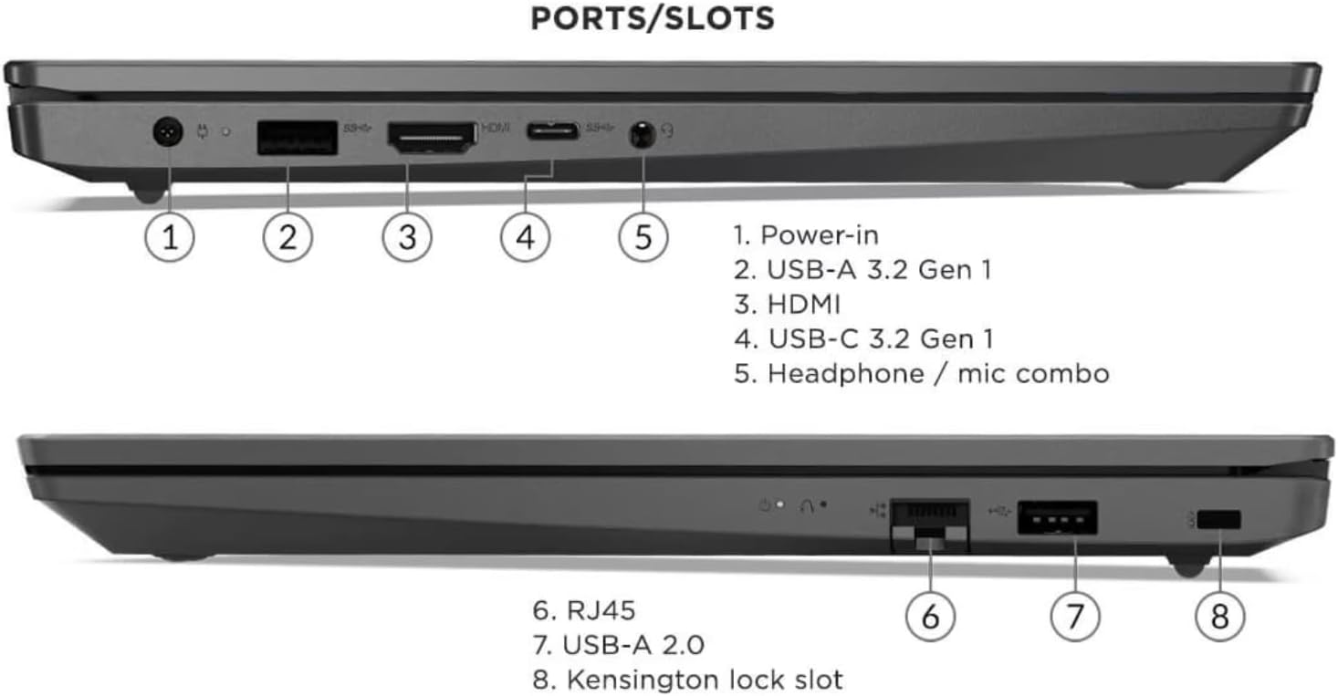 Lenovo V15 Laptop, 15.6' FHD Display, AMD Ryzen 5 5500U Hexa-core Processor (Beat Intel i7-1065G7), 16GB RAM, 1TB SSD, HDMI, RJ45, Numeric Keypad, Wi-Fi, Windows 11 Pro, Black