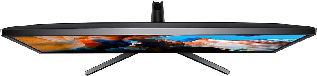 SAMSUNG 32-Inch ViewFinity UJ590 UHD Monitor, 4K (3840x2160) Display, 60Hz, 4ms, HDMI/Display Port, AMD FreeSync, Eye Saver/Flicker Free Mode, Dark Gray/Blue, with MTC HDMI Cable
