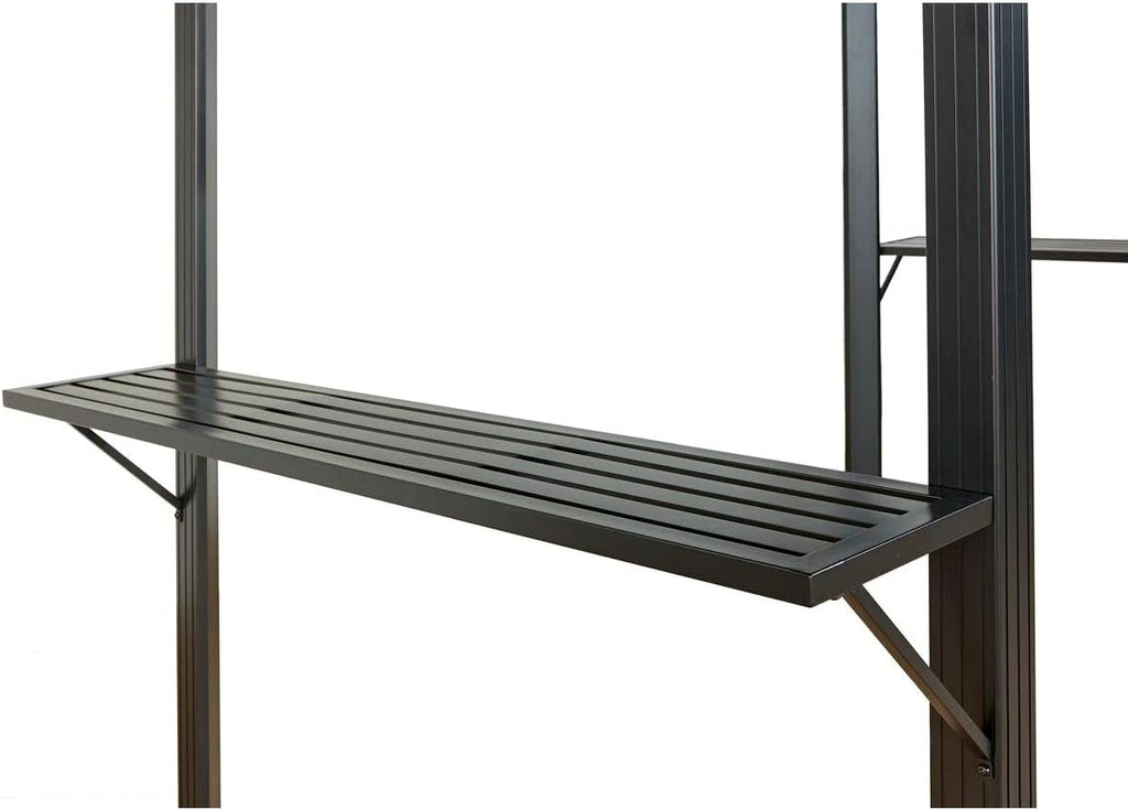 Sojag 6' x 8' Outdoor Dakota Hardtop Grill Gazebo Backyard Shade and Grilling Structure, Charcoal