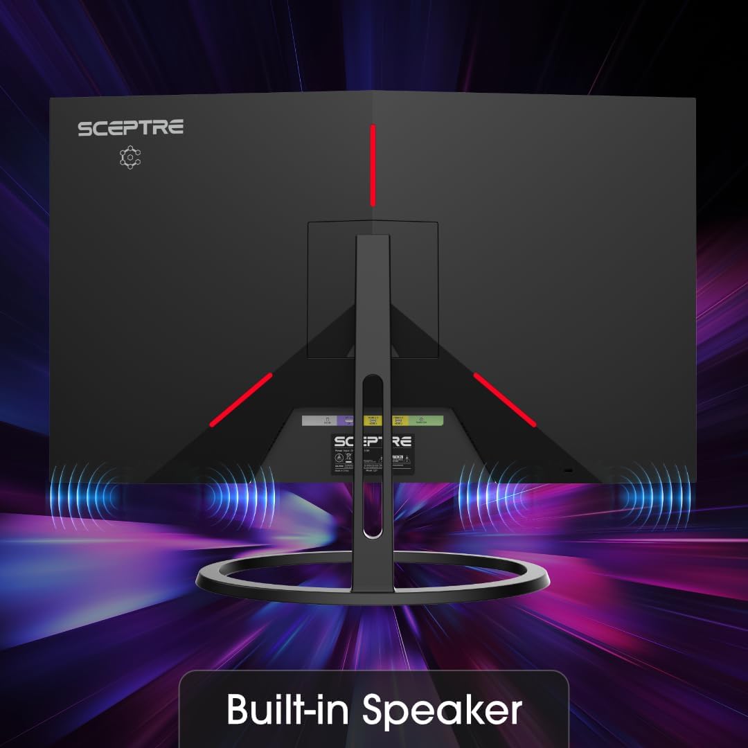 Sceptre 27' IPS 2K Monitor QHD 2560 x 1440 75Hz Edgeless DisplayPort HDMI Build-in Speakers Machine Black