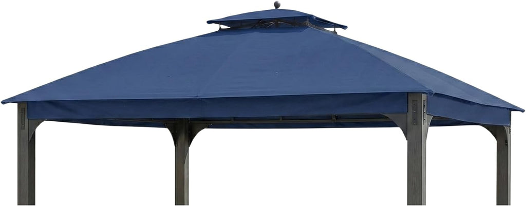 Garden Winds Reinforced RipLock 350 Replacement Canopy Top Cover Compatible with Shadow Creek 10' x 12' Gazebo Model L-GZ1140PST - True Navy