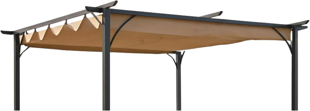 Garden Winds Reinforced RipLock 350 Replacement Canopy Top Cover Compatible with Outsunny 10' x 10' Pergola Model 84C-093 - Beige