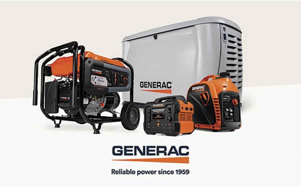 Generac 28kW Home Standby Generator for home use with 200 amp transfer switch, built-in cellular connectivity, whole house generator for power backup - Comes With Ecobee Smart Thermostat