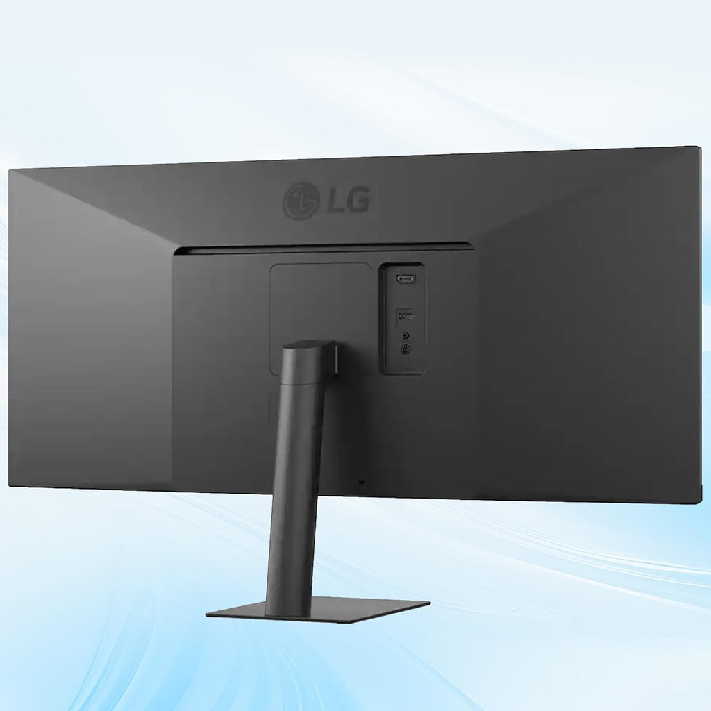 LG 34' UltraWide Monitor, WFHD (2560 x 1080), 100Hz, 5ms, AMD FreeSync, DisplayHDR 400, sRGB 99%, VESA Mount, Reader Mode, Black Stabilizer, HDMI, DisplayPort, Virtually Borderless Design,Tilt Stand