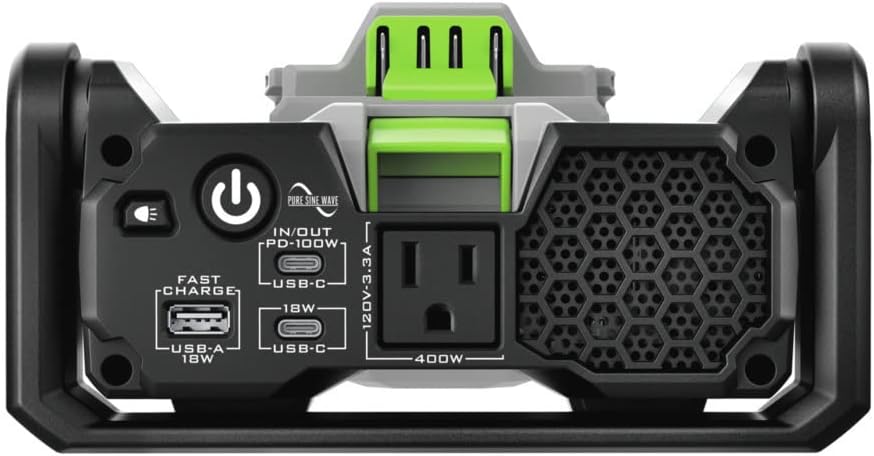 EGO POWER+ Portable Inverter, 400W, Power Inverter Generator, Quiet. Battery and Charger Not Included - PAD5000