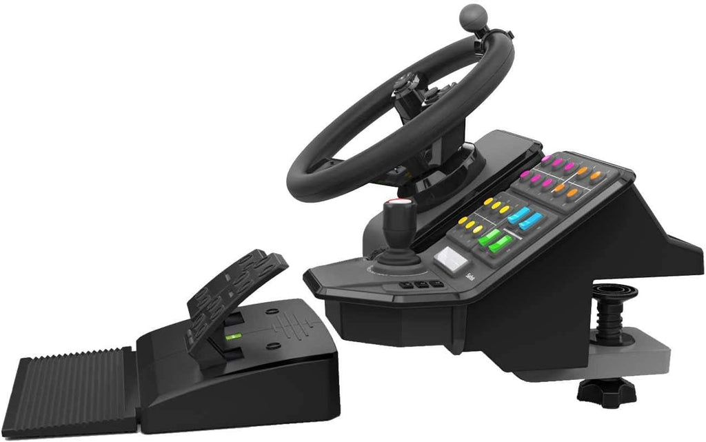 Logitech G Farm Simulator Heavy Equipment Bundle (2nd Gen) Controller for Farm Simulation 19 (or Older) Steering Wheel, Pedals, Vehicle Side Panel + Gaming Driving Force Shifter for PC/PS4 (Renewed)