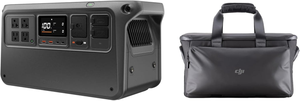 DJI Power 1000 V2 Portable Power Station with Protective Storage Bag, 1024Wh LFP Battery, Compact Size, 2600W Stable Output, 0-80% Recharge in 37 Mins, Electric Generator for Home, Camping, Off-Grid