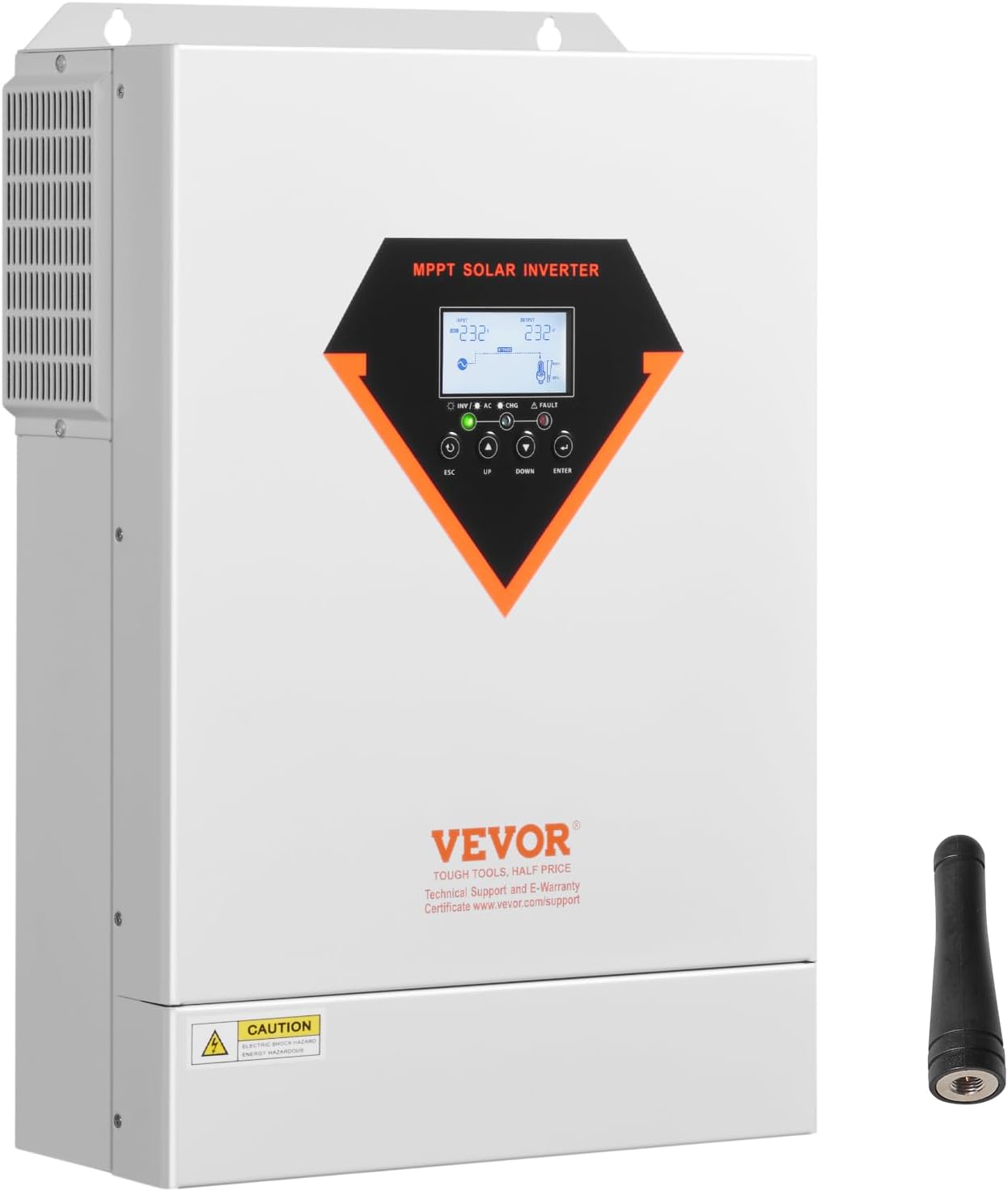 VEVOR Hybrid Solar Inverter, 6000W, Single Phase Pure Sine Wave Power Inverter, 48V DC to 220/230V AC, with Built-in 120A MPPT Solar Charge Controller, for Off-Grid System Lead Acid Lithium Battery