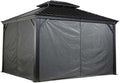 Sojag 135-9163810 10' x 12' Curtains for Monaco/Messina/Mykonos Outdoor Gazebo Models, Grey