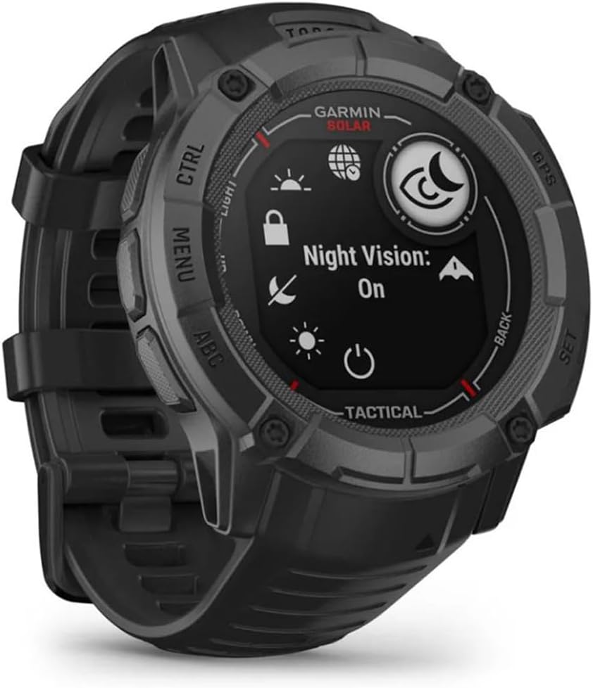 Garmin Instinct 2X Solar - Tactical Edition, Solar Charging, Rugged GPS Smartwatch, Built-in Flashlight, Ballistics Calculator, Black 010-02805-13 Bundle with 2 YR CPS Enhanced Protection Pack