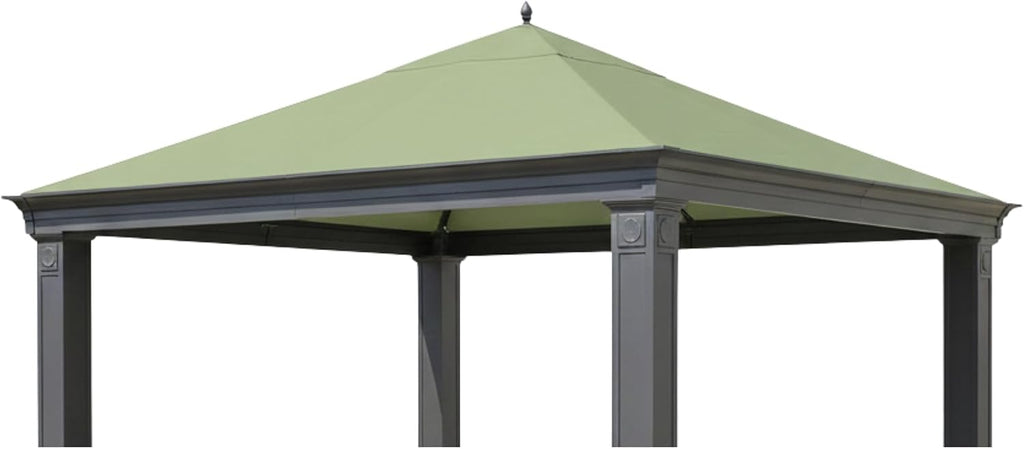 Garden Winds Reinforced RipLock 350 Replacement Canopy Top Cover Compatible with Tiverton (Series 3) 10' x 12' Gazebo Models SA-585, DPCI 009050195 - Sage