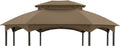 Garden Winds Reinforced RipLock 350 Replacement Canopy Top Cover Compatible with Manhattan 10' x 12' Gazebo Model L-GZ1138PST - Nutmeg