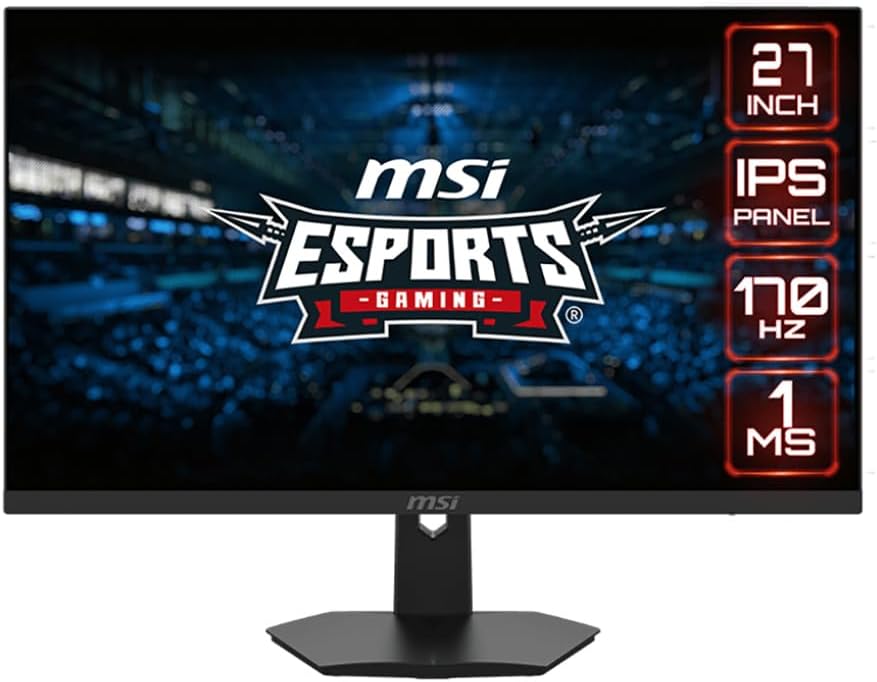 msi G274, 27' Gaming Monitor, 1920 x 1080 (FHD), IPS, 1ms, 170Hz, G-SYNC Compatible, HDMI, Displayport, Tilt
