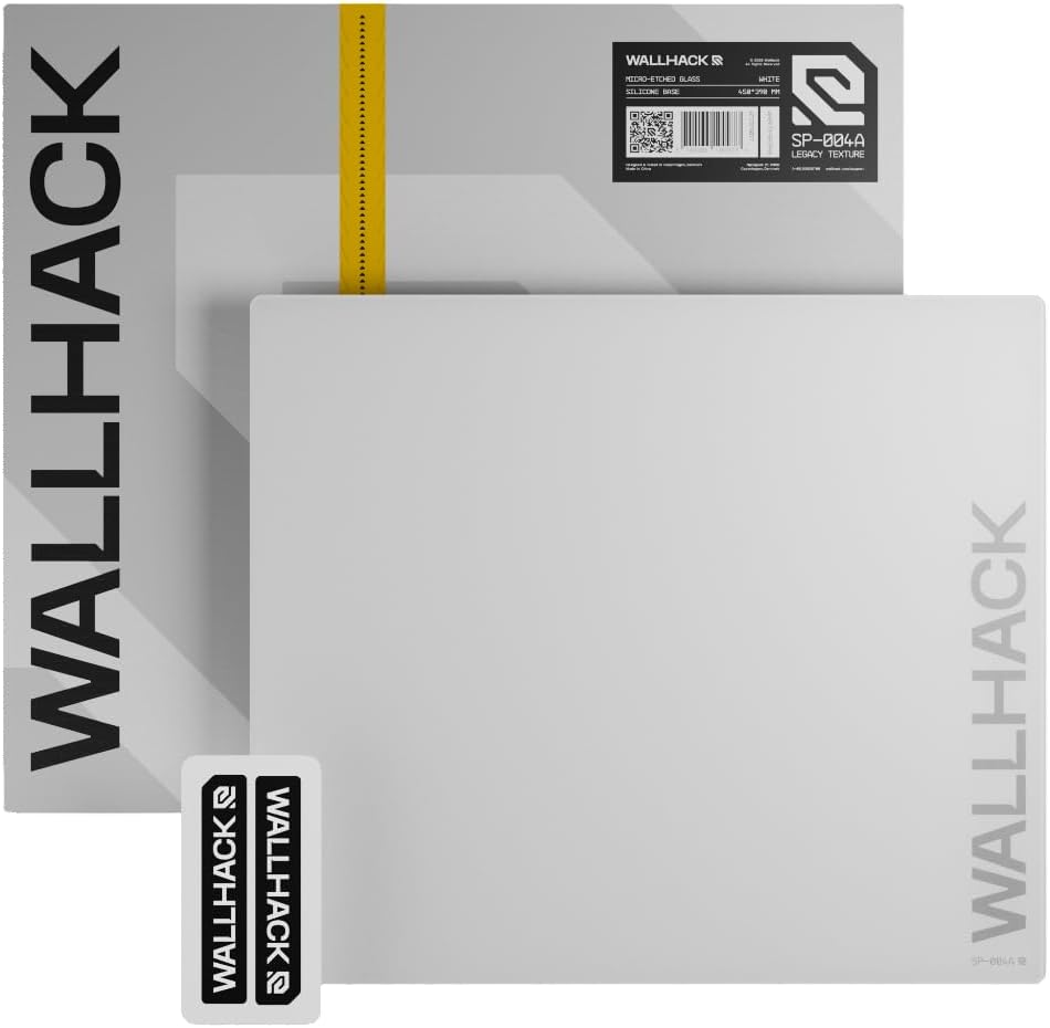 Wallhack SP-004A Glass Gaming Mouse Pad – 4th Gen Micro-Etched Surface, Medium Mousepad for Esports, Ultra-Fast Glide with Stopping Power, Tempered Glass, Durable & Portable, 15.4'x17.7' | White
