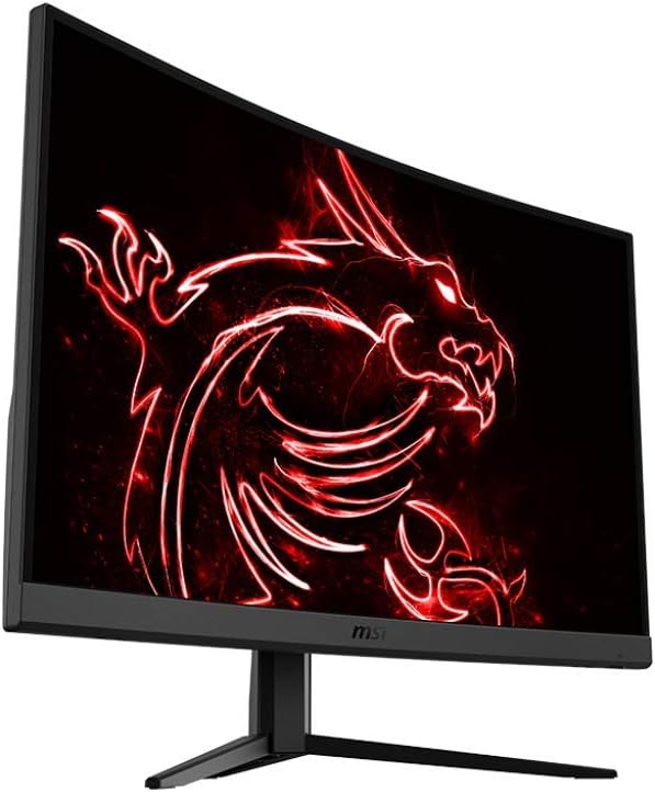 MSI 32' FHD 1500R Curvature Non-Glare Super Narrow Bezel 1ms 1920 x 1080 165Hz Refresh Rate Tilt Adjustment FreeSync Curved Gaming Monitor (Optix G32C4), Black (Renewed)