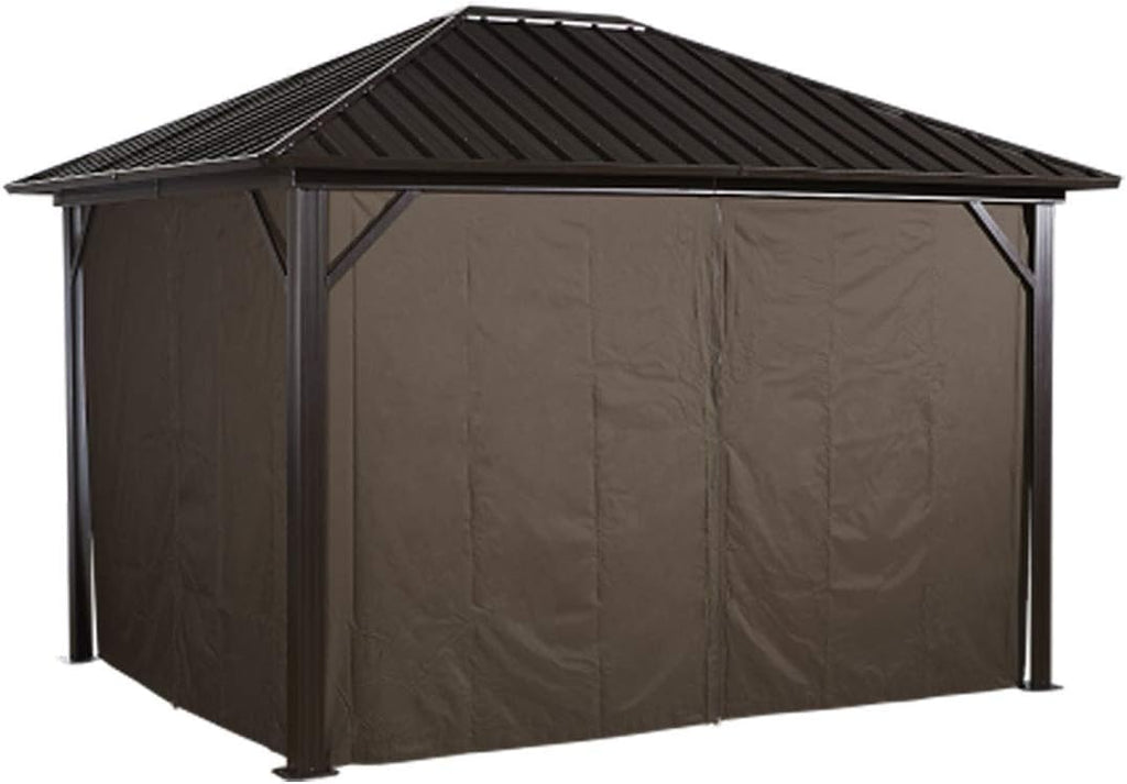 Sojag Accessories Set of 4 10' x 10' Curtains for Genova Outdoor Gazebo, Brown