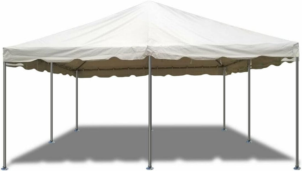 Party Tents Direct 20x20 Canopy Tent, West Coast Steel Frame, White Heavy Duty Waterproof PVC Vinyl Event Tent Pavilion Gazebo for Weddings, Parties and Outdoor Events