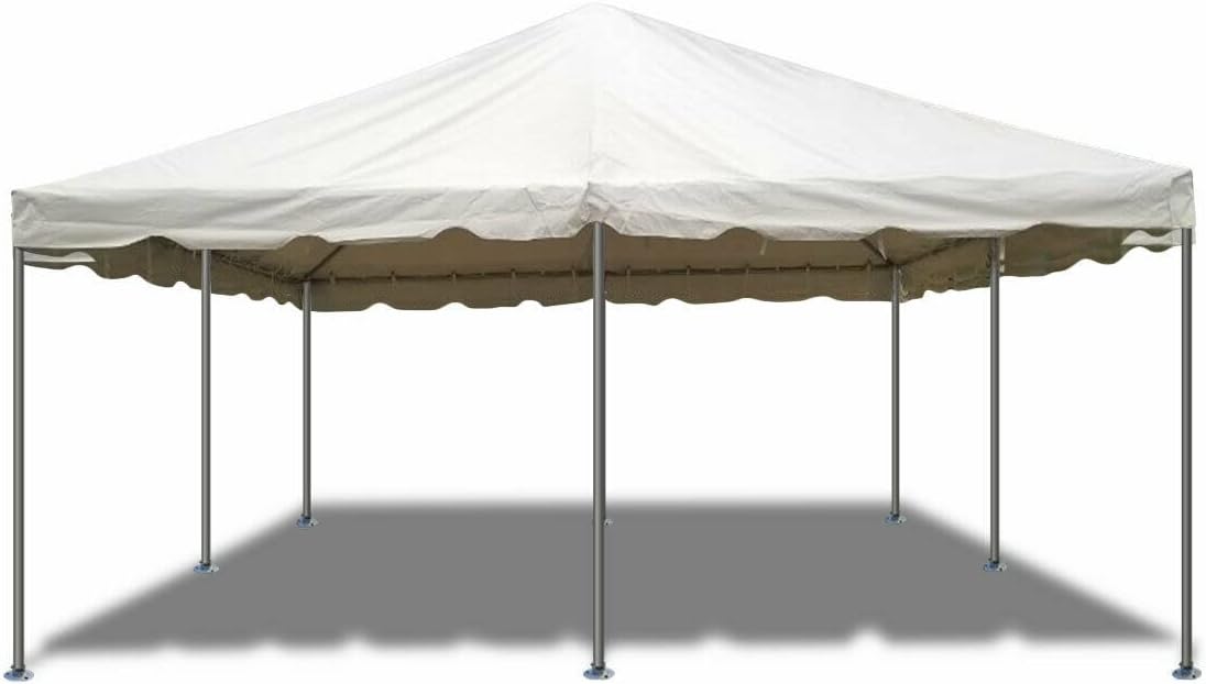 Party Tents Direct 20x20 Canopy Tent, West Coast Steel Frame, White Heavy Duty Waterproof PVC Vinyl Event Tent Pavilion Gazebo for Weddings, Parties and Outdoor Events