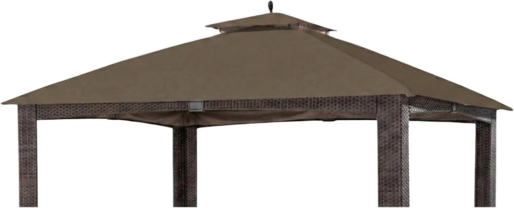 Garden Winds Reinforced RipLock 350 Replacement Canopy Top Cover Compatible with Augusta 10' x 12' Gazebo Models L-GZ1190PST, A111003500 - Nutmeg