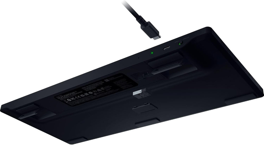 Razer BlackWidow V4 Low Profile TKL HyperSpeed Wireless Gaming Keyboard: Orange Mechanical Switches - 2.4GHz Wireless & Bluetooth - Multi-Function Roller - 3 Control Buttons - Long Battery Life