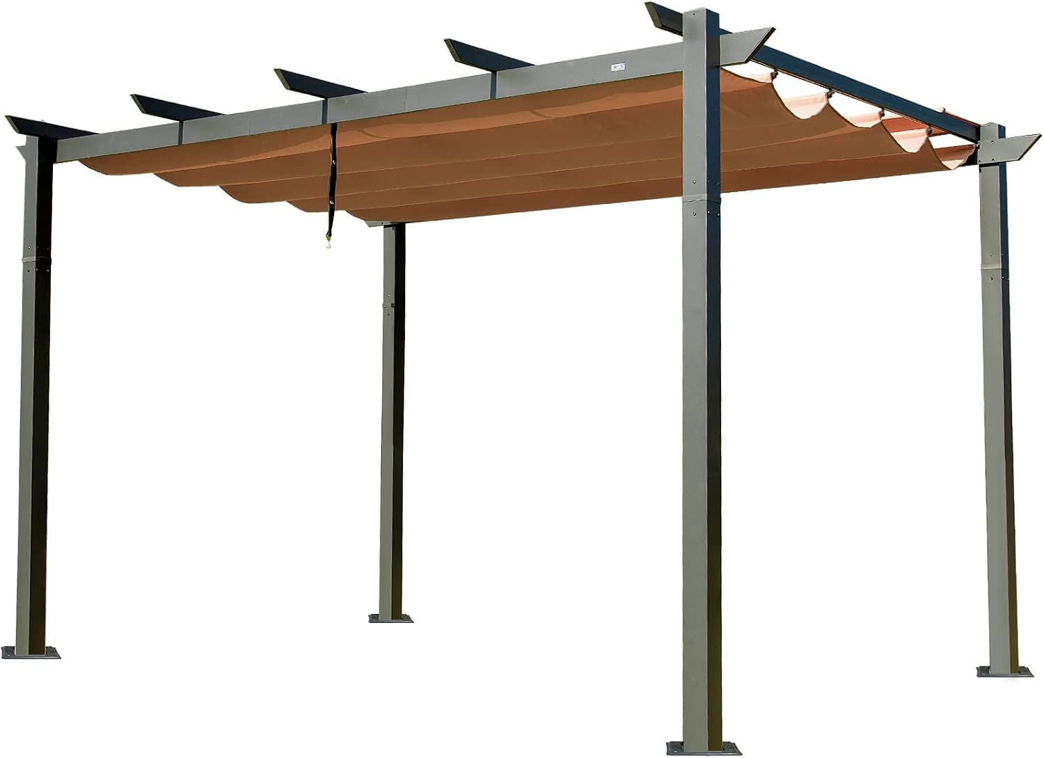 Domi 10x13ft Outdoor Retractable Pergola with Sun Shade Canopy, Pergolas and Gazebos Clearance, Patio Metal Canopy for Deck, Garden, Backyard
