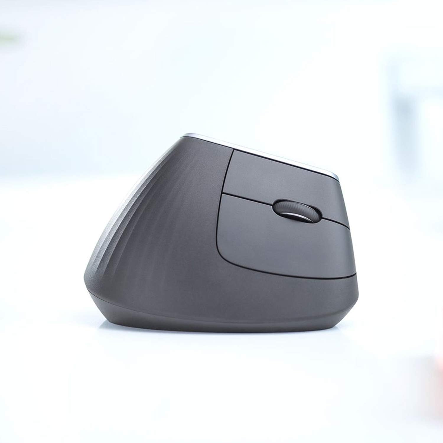 Logitech MX Vertical Wireless Mouse – Ergonomic Design Reduces Muscle Strain, Move Content Between 3 Windows and Apple Computers, Rechargeable, Graphite, Pack of 4