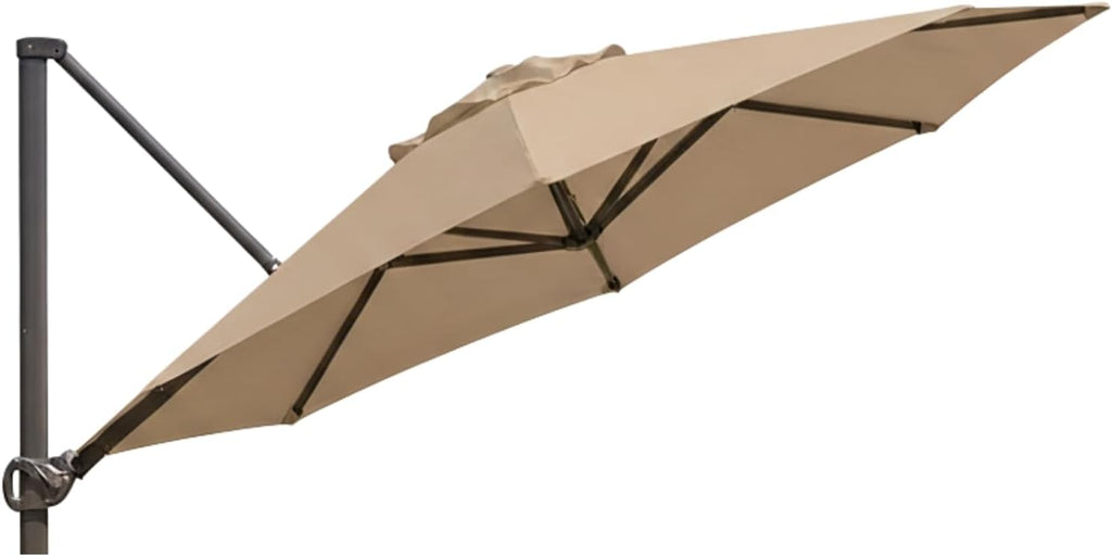 Garden Winds Reinforced RipLock 350 Replacement Canopy Top Cover Compatible with Abba Patio 11' Round Umbrella Models B079FW4BK6, B079FSWWY3 - Beige