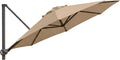 Garden Winds Reinforced RipLock 350 Replacement Canopy Top Cover Compatible with Abba Patio 11' Round Umbrella Models B079FW4BK6, B079FSWWY3 - Beige